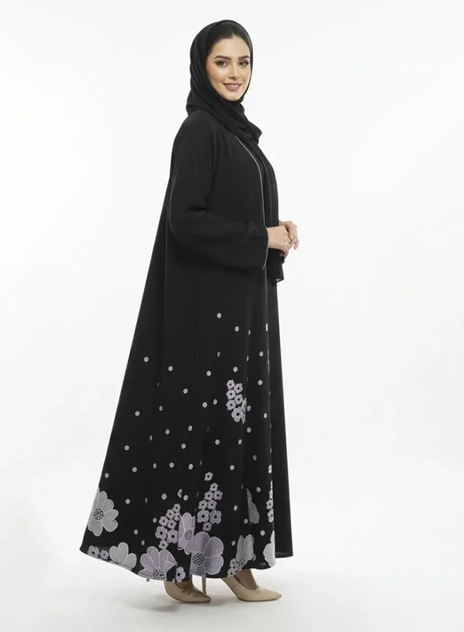 عبايات لمحة عباية لُجَين البنفسج – كريب لمار